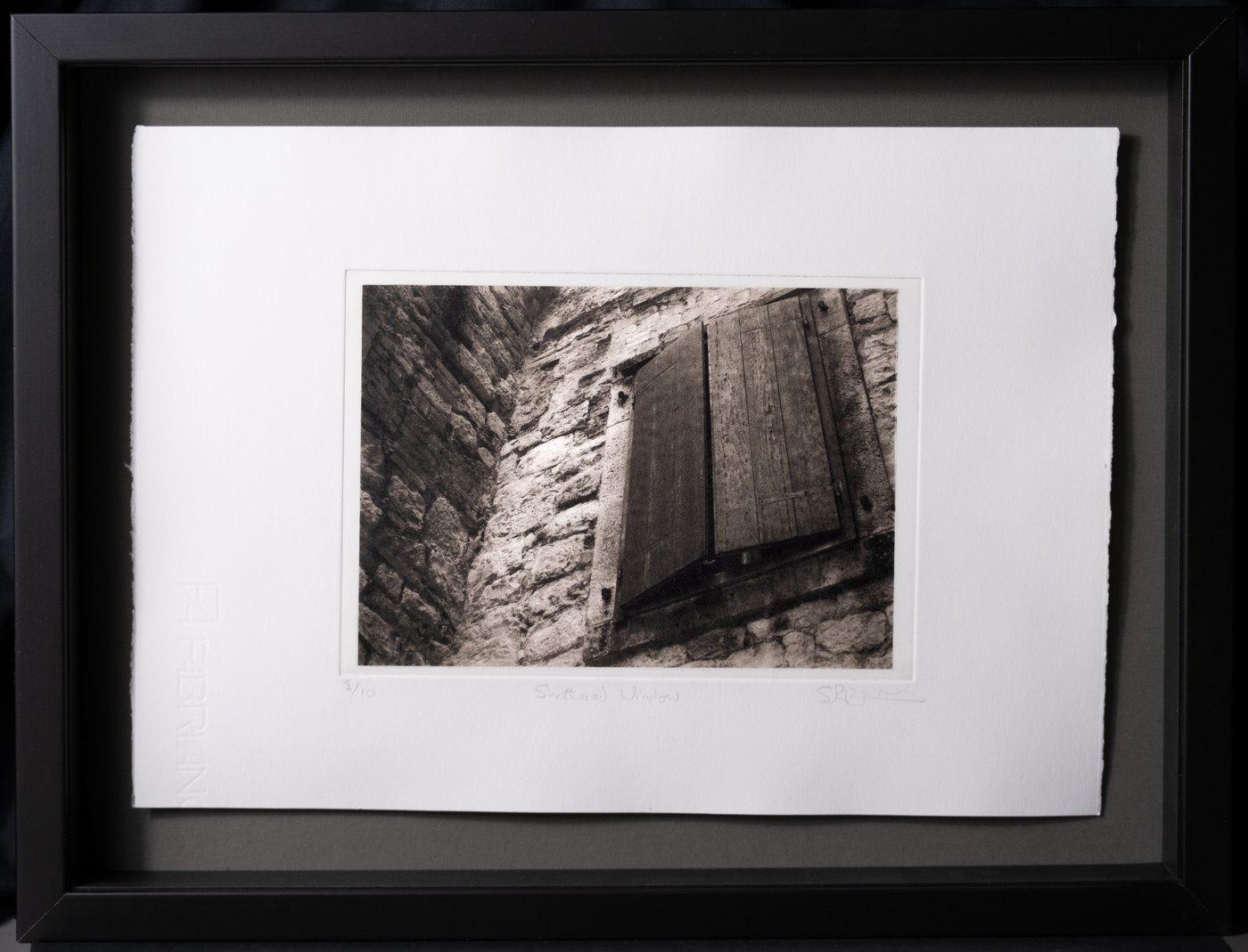 Shuttered Window — framed photogravure print